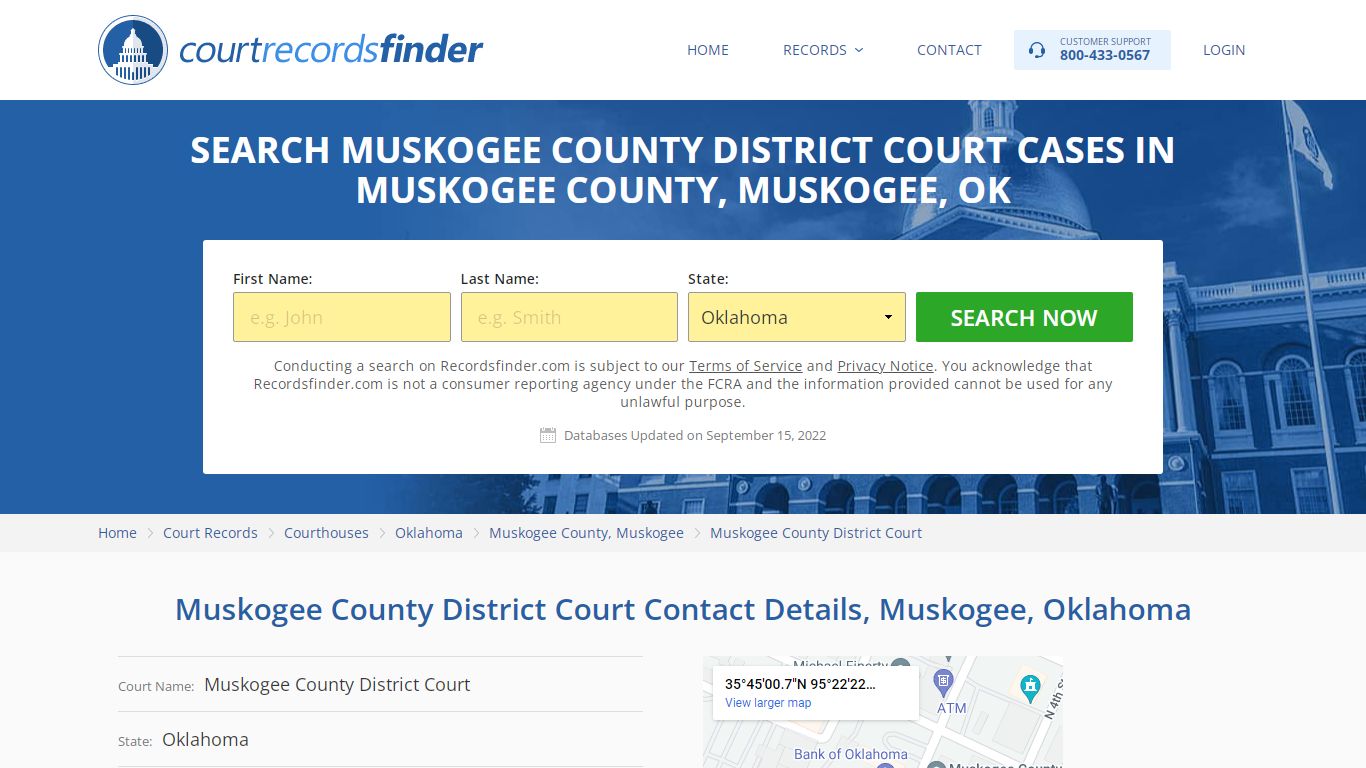 Muskogee County District Court Case Search - RecordsFinder