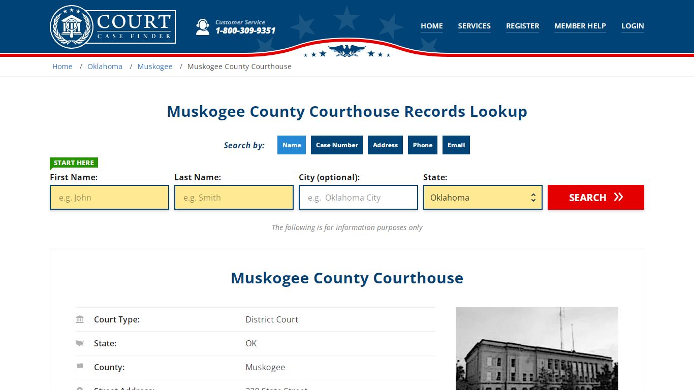Muskogee County Courthouse Records - Instant Court Case Lookup